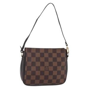 LOUIS VUITTON Damier Ebene Trousse Makeup Pouch N51982 LV Auth 153559